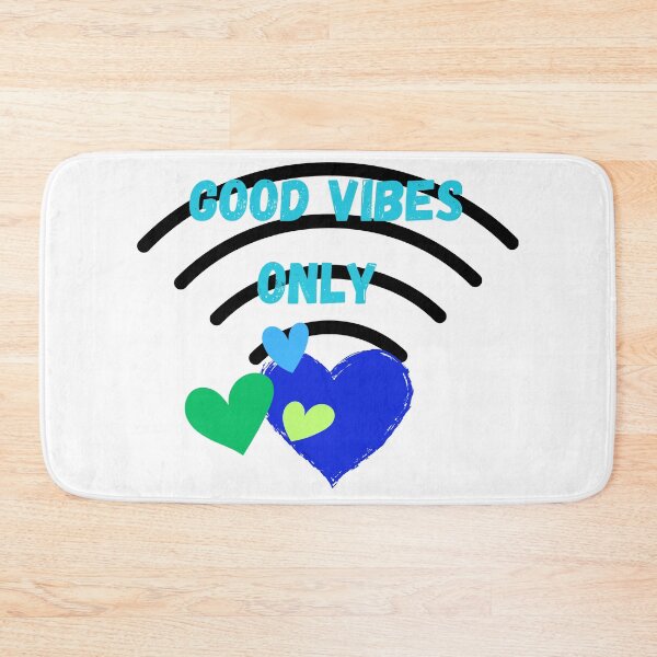 Item preview, good vibes only blue green hearts designed and sold by OLYAALYA.