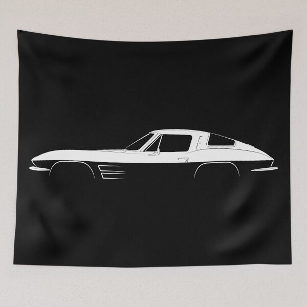 Item preview, Corvette C2 (White) designed and sold by Car Silhouettes.