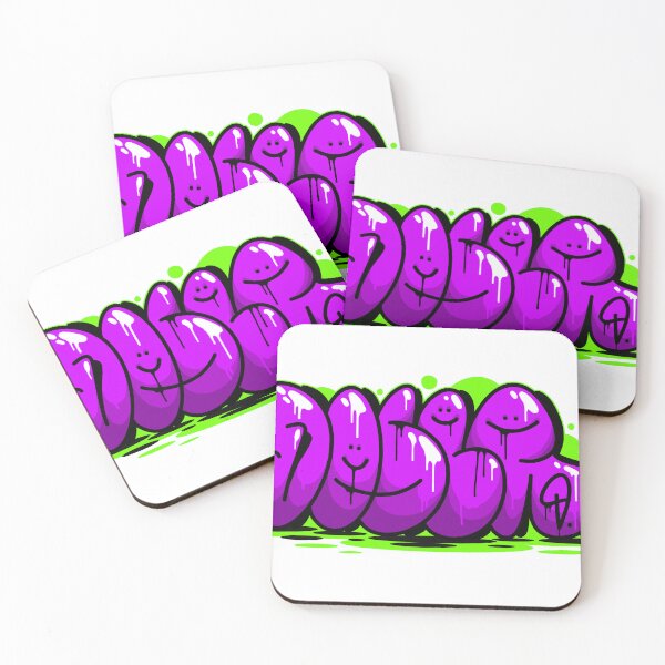 Item preview, DOSER Graffiti Throwup – Magenta with Neon Green Outline & Drip Effect designed and sold by DOSERONE.