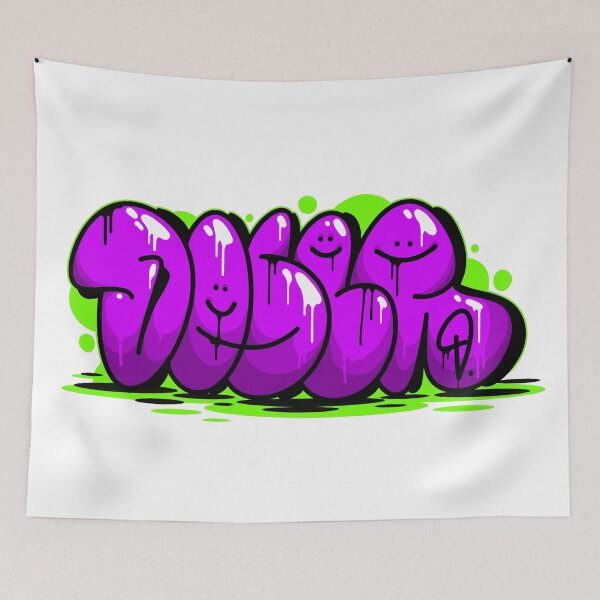 Item preview, DOSER Graffiti Throwup – Magenta with Neon Green Outline & Drip Effect designed and sold by DOSERONE.