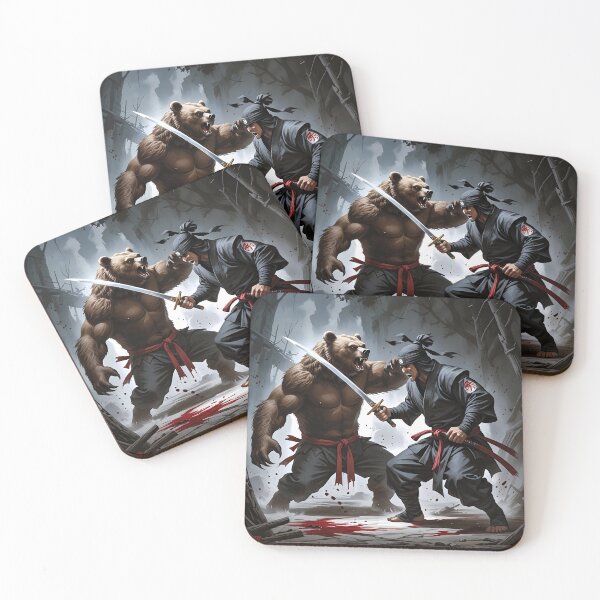 Item preview, Samurai x Ninja Bear  designed and sold by LEGACY-ART.