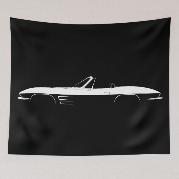 Item preview, Corvette C2 Convertible (White) designed and sold by Car Silhouettes.