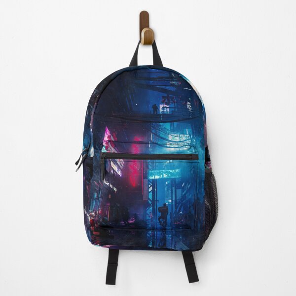 Item preview, Cyber Alley Beneath the Neon Fog designed and sold by AlexSuiArt.