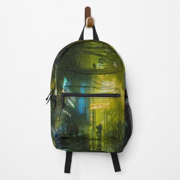 Item preview, Cyber Alley Beneath the Neon Fog designed and sold by AlexSuiArt.