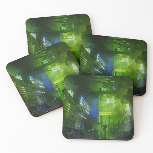 Item preview, Cyber Alley Beneath the Neon Fog designed and sold by AlexSuiArt.