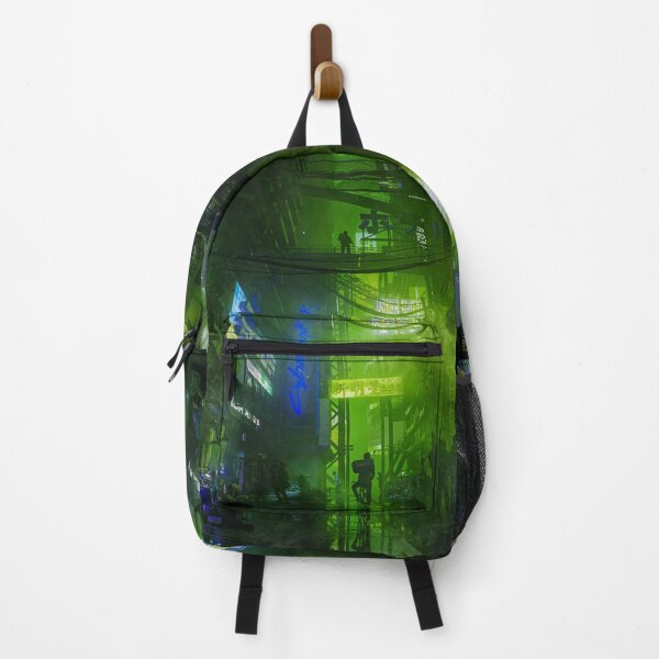 Item preview, Cyber Alley Beneath the Neon Fog designed and sold by AlexSuiArt.
