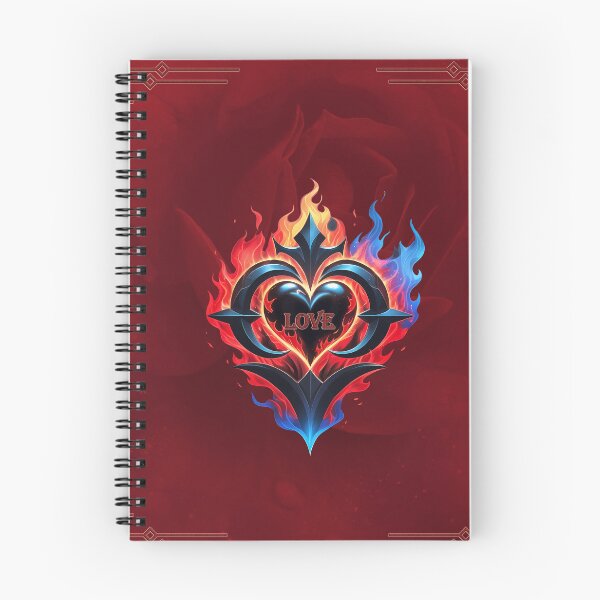 Item preview, A flaming heart, the fire of love. The heart is designed in deep black, giving it an elegant and powerful aura. designed and sold by nicky2342.