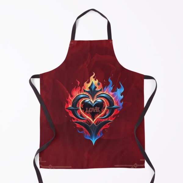 Item preview, A flaming heart, the fire of love. The heart is designed in deep black, giving it an elegant and powerful aura. designed and sold by nicky2342.