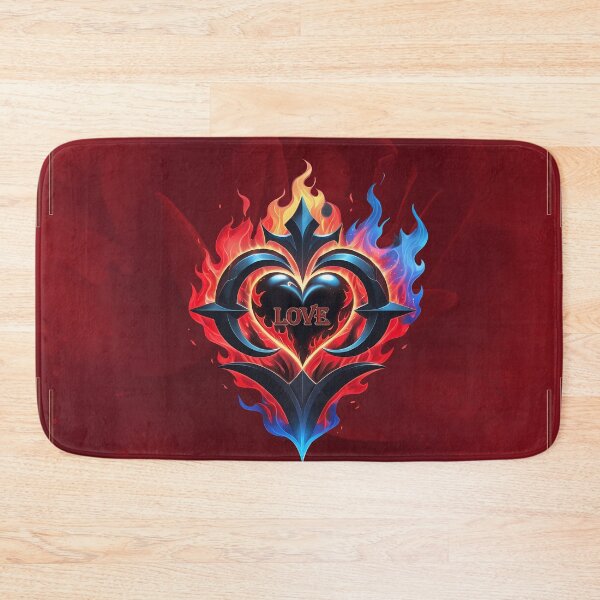 Item preview, A flaming heart, the fire of love. The heart is designed in deep black, giving it an elegant and powerful aura. designed and sold by nicky2342.