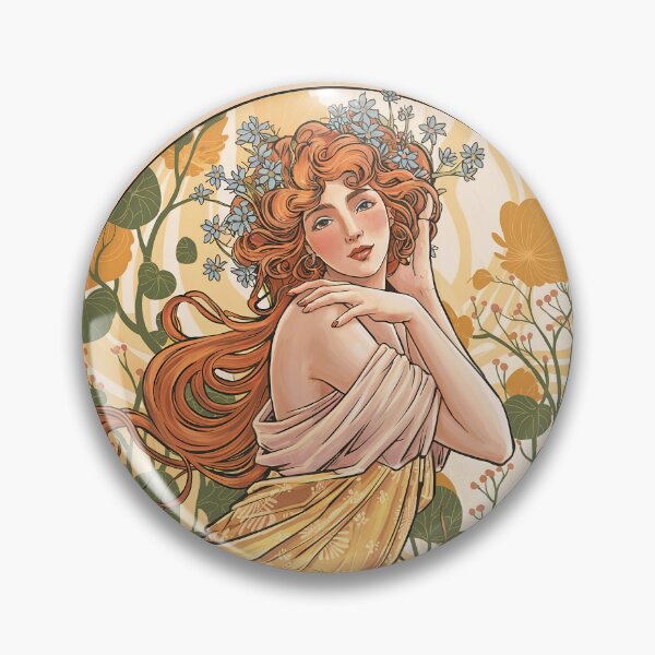 Artikelvorschau, Gemälde von Alphonse Mucha mit der Darstellung des Sommers entworfen und verkauft von Tamas Das.