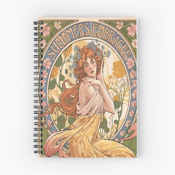 Artikelvorschau, Gemälde von Alphonse Mucha mit der Darstellung des Sommers entworfen und verkauft von Tamas Das.