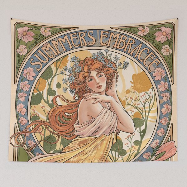 Item preview, Cuadro de Alphonse Mucha que representa el verano designed and sold by Tamas Das.