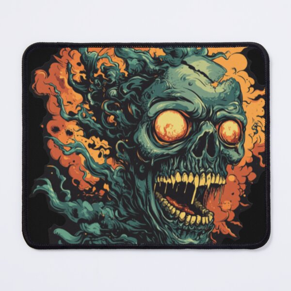 Item preview, Haunted skull rising from fiery depths designed and sold by JustaKiss822.