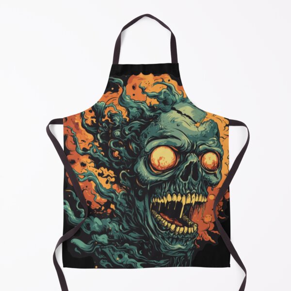 Item preview, Haunted skull rising from fiery depths designed and sold by JustaKiss822.
