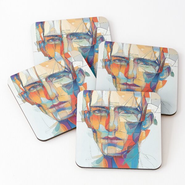 Item preview, Abstract geometric portrait with bold colors. designed and sold by MaccaMerch.