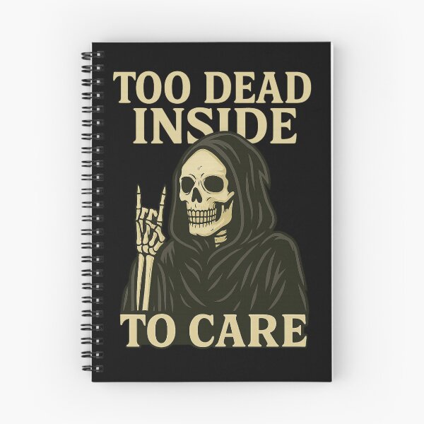 Item preview, Too Dead Inside to Care – Gothic Skeleton Metal Shirt designed and sold by Elfonso.