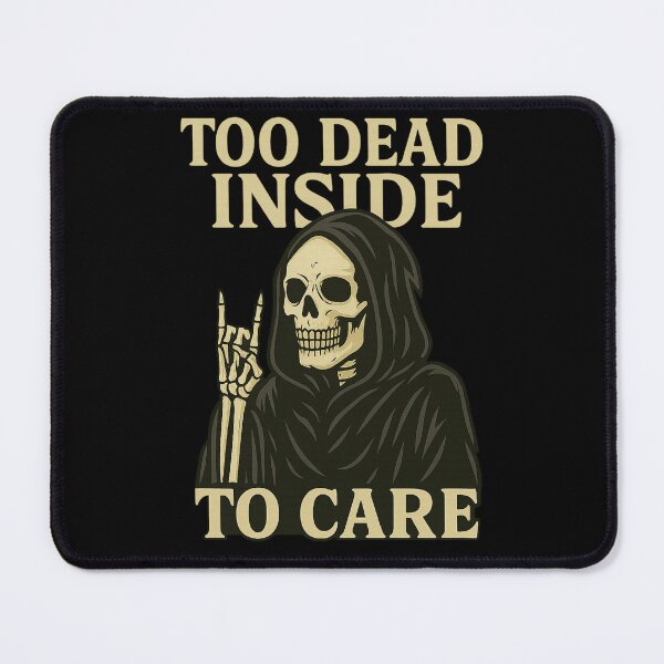 Item preview, Too Dead Inside to Care – Gothic Skeleton Metal Shirt designed and sold by Elfonso.