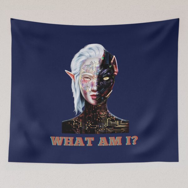 Item preview, Half Human, Half Machine: "WHAT AM I?" designed and sold by Dakson Design - Fantasy Art.