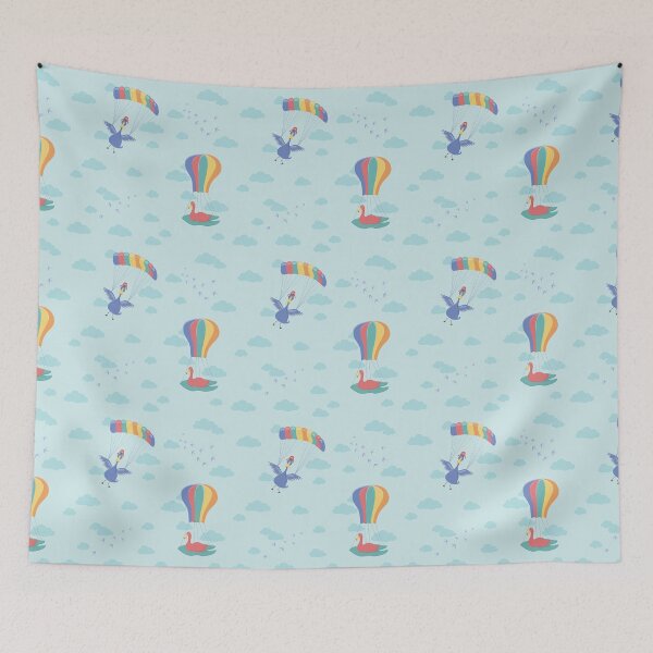 Item preview, Muscovy duck - drake and duck in the air designed and sold by RosisEnkelin.