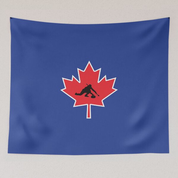 Item preview, Canadian Curling Pride – Maple Leaf Silhouette Design designed and sold by Golden Blaze Studio.