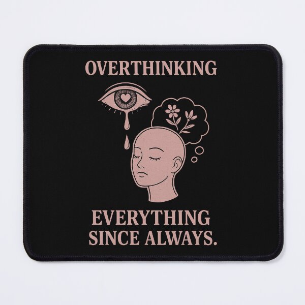 Item preview, Overthinking Everything – Sadcore Aesthetic Mental Health Shirt designed and sold by Elfonso.