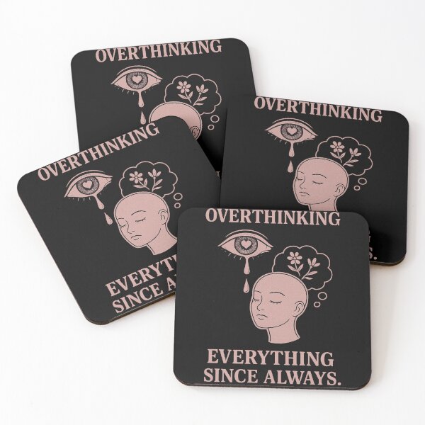 Item preview, Overthinking Everything – Sadcore Aesthetic Mental Health Shirt designed and sold by Elfonso.