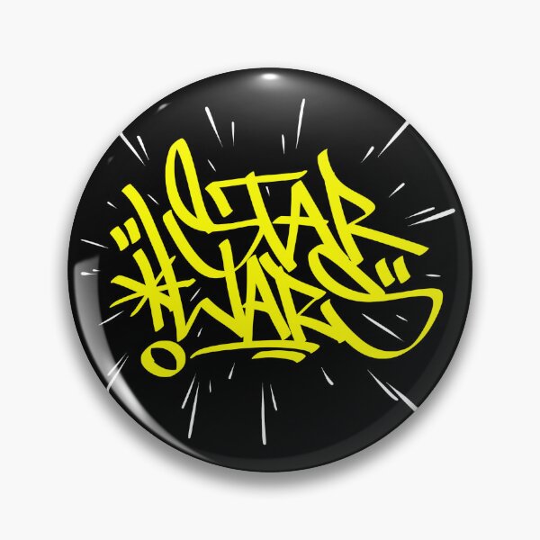 Item preview, Starwars Graffiti Tag – Yellow Lettering with Light Speed Motion Lines designed and sold by DOSERONE.