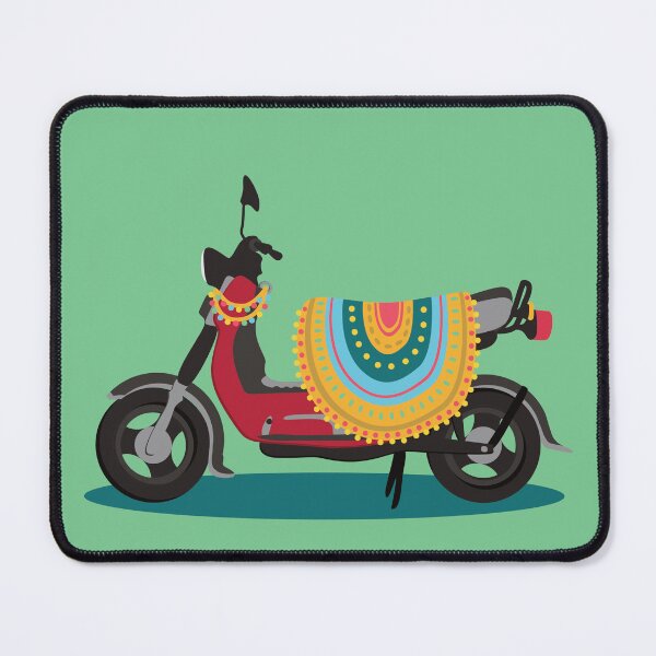 Item preview, SR 50: Simson scooter with bobble band and green blanket designed and sold by RosisEnkelin.