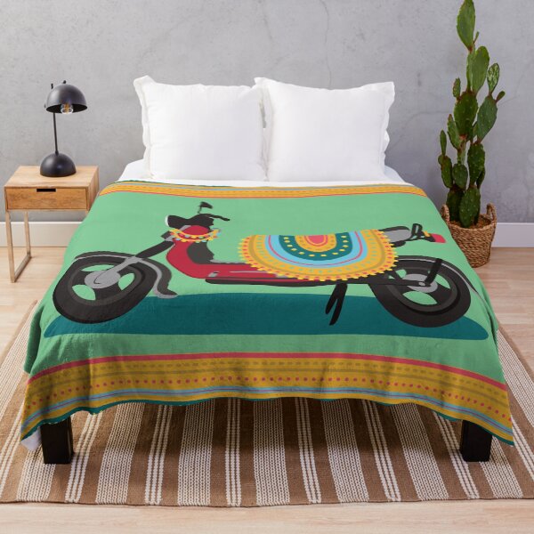 Item preview, SR 50: Simson scooter with bobble band and green blanket designed and sold by RosisEnkelin.
