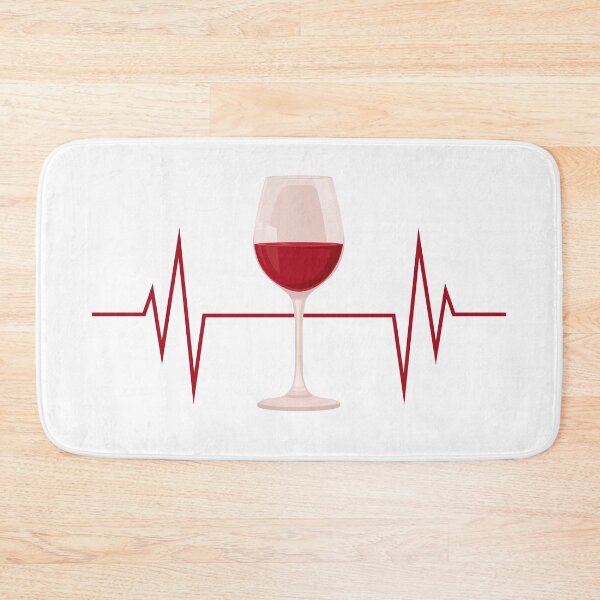 Item preview, Red Wine glass Heartbeat Summer Heart rate designed and sold by Art-of-Rory.