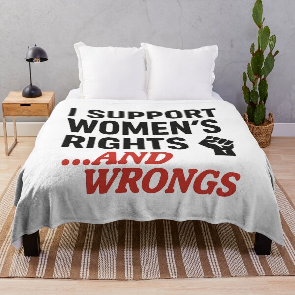 Item preview, I Support Women's Rights and Wrongs - Feminist Statement Shirt designed and sold by Elfonso.