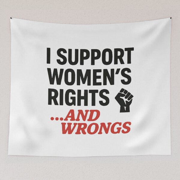 Item preview, I Support Women's Rights and Wrongs - Feminist Statement Shirt designed and sold by Elfonso.