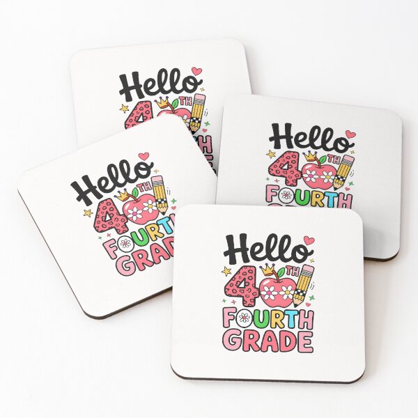 Item preview, Hello 4th Fourth Grade Back To School Teacher Pink Leopard designed and sold by facegm.