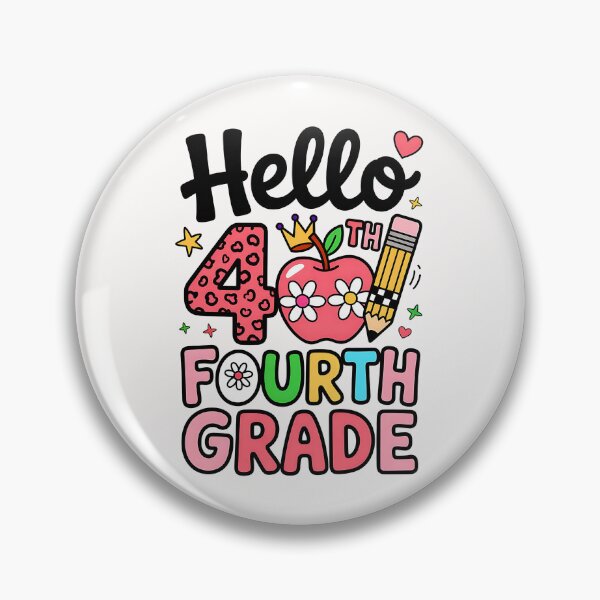 Item preview, Hello 4th Fourth Grade Back To School Teacher Pink Leopard designed and sold by facegm.
