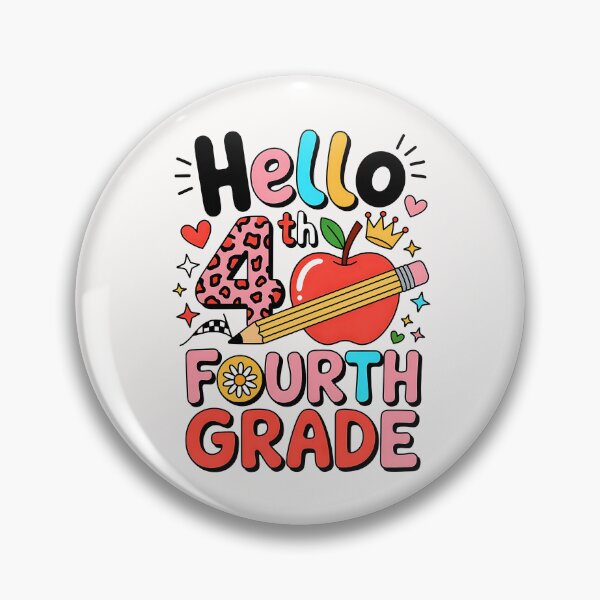 Item preview, Hello 4th Fourth Grade Back To School Teacher Pink Leopard designed and sold by facegm.