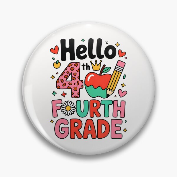 Item preview, Hello 4th Fourth Grade Back To School Teacher Pink Leopard designed and sold by facegm.