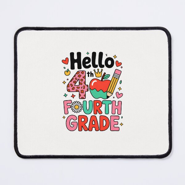 Item preview, Hello 4th Fourth Grade Back To School Teacher Pink Leopard designed and sold by facegm.