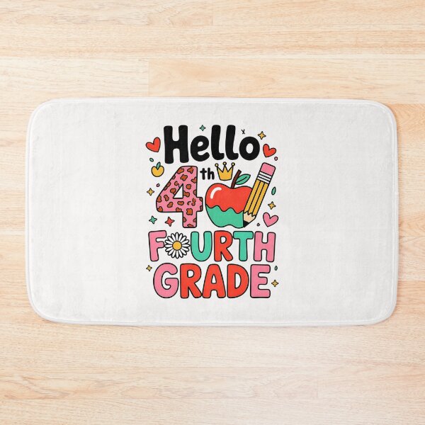 Item preview, Hello 4th Fourth Grade Back To School Teacher Pink Leopard designed and sold by facegm.
