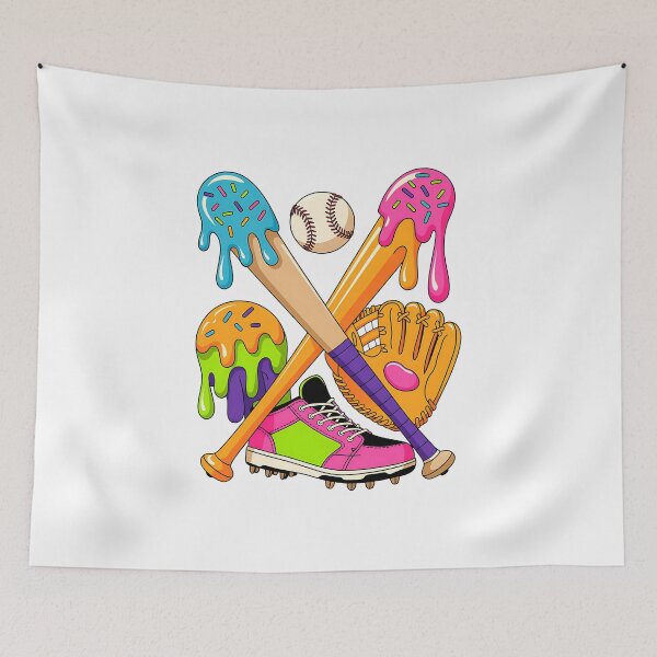 Item preview, Ice Cream Drip Baseball Stuff Baseball Drip For Boys Graphic  designed and sold by facegm.