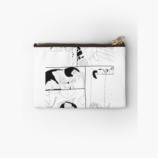 Item preview, Studio Cat Adventures Comic - Black and White Cozy Artist Cat Drawing designed and sold by Warm Whimsy Designs.