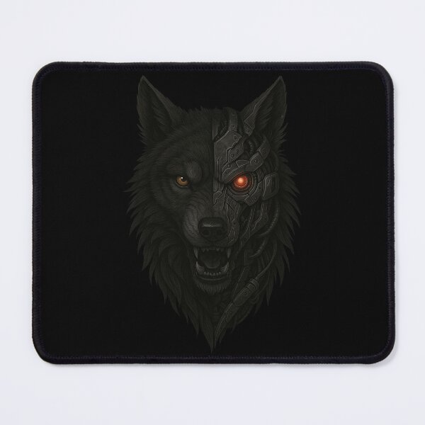 Artikelvorschau, Cyber Wolf Hybrid – Halb Wolf, halb Maschine Illustration entworfen und verkauft von HAFIZ-DP.