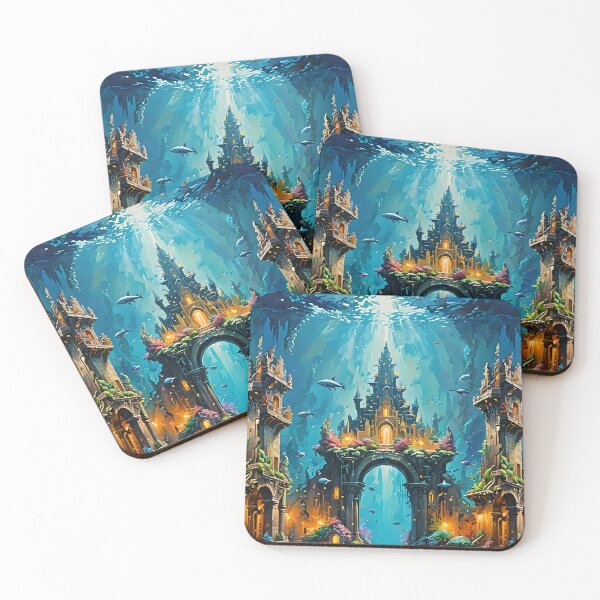 Item preview, Picturesque underwater city designed and sold by SanchillShop.