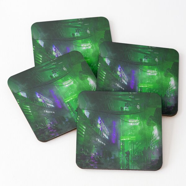 Item preview, Cyber Alley Beneath the Neon Fog designed and sold by AlexSuiArt.