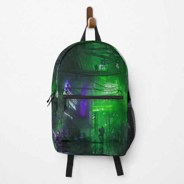 Item preview, Cyber Alley Beneath the Neon Fog designed and sold by AlexSuiArt.