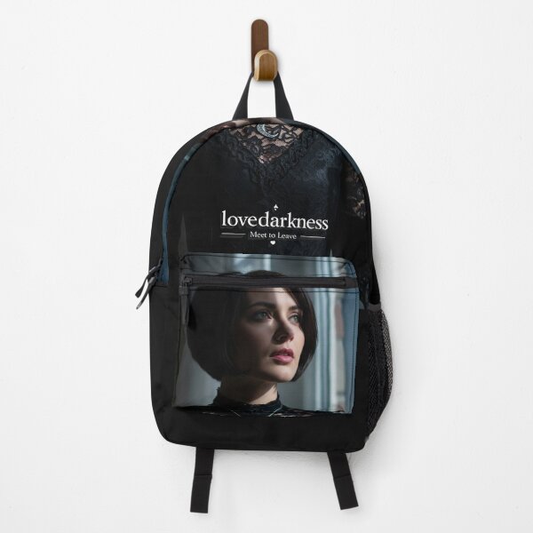 Item preview, Meet to Leave หญิงสาวยืนริมหน้าต่างในชุดลูกไม้สีดำ จี้พระจันทร์อยู่กลางอก อารมณ์เศร้าสงบนิ่ง designed and sold by รักความมืด.