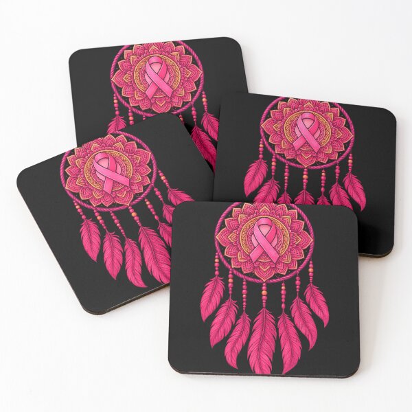 Item preview, Pink Ribbon Native Indian Dream Catcher Art Breast Cancer   designed and sold by TalalosART.