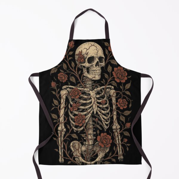 Item preview, Skeleton and Roses – Gothic Floral Skull & Bones Artwork designed and sold by HAFIZ-DP.