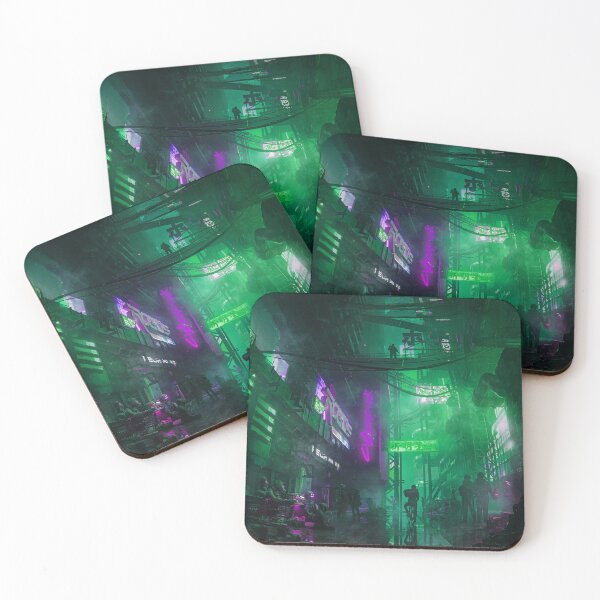 Item preview, Cyber Alley Beneath the Neon Fog designed and sold by AlexSuiArt.