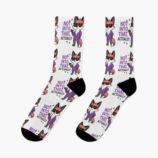 Item preview, Not Into That, Actually – Ace Pride Fox with Asexual Flag Colors designed and sold by Rajasekar.