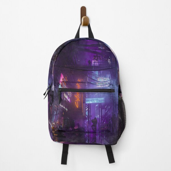 Item preview, Cyber Alley Beneath the Neon Fog designed and sold by AlexSuiArt.